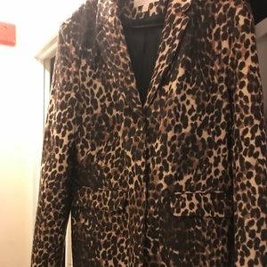 Leopard Print Blazer-Trench